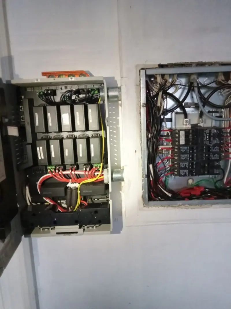 Electrical panel upgrade completed for Security Camera Wiring in Lower Towamensing